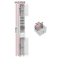 Bathroom Storage Cabinet 180cm Tall Slim Floor Cupboard Toilet Narrow Linen Tower