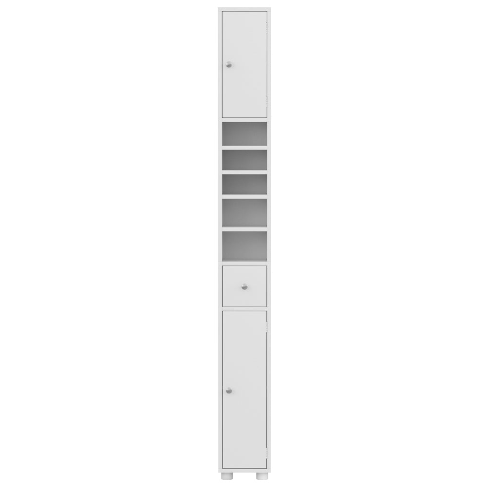 Bathroom Storage Cabinet 180cm Tall Slim Floor Cupboard Toilet Narrow Linen Tower