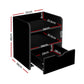 Set of 2 Baddeck Bedside Tables 1 Drawer with Shelf - Black