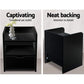 Set of 2 Baddeck Bedside Tables 1 Drawer with Shelf - Black