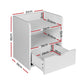 Set of 2 Baddeck Bedside Tables 1 Drawer with Shelf - White