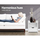 Set of 2 Baddeck Bedside Tables 1 Drawer with Shelf - White