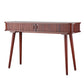 120cm Artiss Console Table 2 Drawers - Walnut