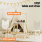 Paulie 3-Piece Kids Table & Chairs Set Activity Playing Study Children Desk - White