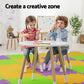 Paulie 3-Piece Kids Table & Chairs Set Activity Playing Study Children Desk - White