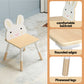 Phyllis 3-Piece Kids Table & Chairs Set Activity Desk Chalkboard Toy Hidden Storage - Natural