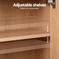 Truett Buffet Sideboard Hutch Storage Cabinet Kitchen Cupboard Hooks Rattan - Pine