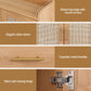 Truett Buffet Sideboard Hutch Storage Cabinet Kitchen Cupboard Hooks Rattan - Pine
