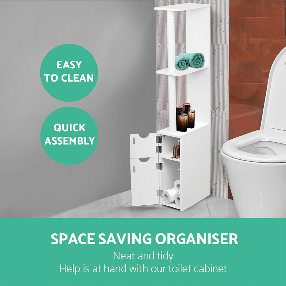 Freestanding Bathroom Storage Cabinet - White