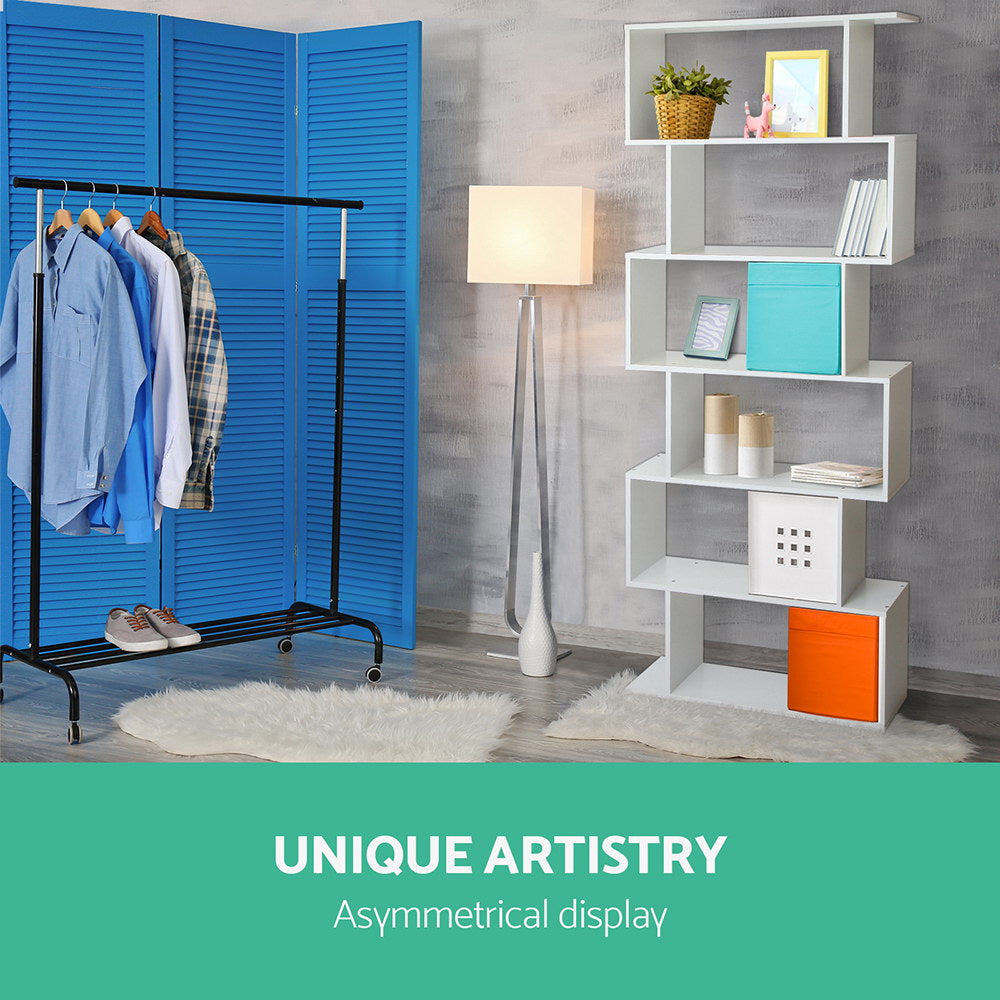 Artiss Bookshelf 6 Tiers - Riva White