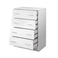 Artiss 4 Chest of Drawers - White