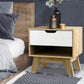 Chatham Wooden Bedside Tables Nightstand Shelf Cabinet Storage Lamp Side Wooden - White & Wood