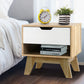 Chatham Wooden Bedside Tables Nightstand Shelf Cabinet Storage Lamp Side Wooden - White & Wood