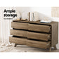 Artiss 6 Chest of Drawers - Walnut