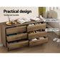 Artiss 6 Chest of Drawers - Walnut