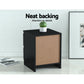 Set of 2 Kenora Bedside Tables with 2 Drawers - Black
