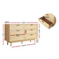 Artiss 6 Chest of Drawers - Oak