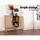 Rowan Rattan Buffet Sideboard 2 Doors - Oak
