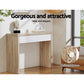 Wooden Console Table Storage Drawer - White Pine