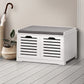 Artiss Shoe Rack Cabinet Bench White Caye