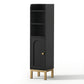 Bathroom Storage Cabinet Floor Organizer Toilet Corner Adjustable Black