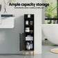 Set of 2 Bathroom Storage Cabinet Floor Organizer Toilet Corner Adjustable Black