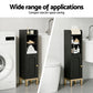 Set of 2 Bathroom Storage Cabinet Floor Organizer Toilet Corner Adjustable Black