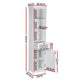 Bathroom Cabinet Storage X2 White Rattan 161cm