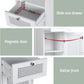 Bathroom Cabinet Storage X2 White Rattan 161cm
