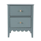 Simcoe Bedside Tables Bedroom Storage Nightstand with 2 Drawers - Green