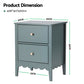 Simcoe Bedside Tables Bedroom Storage Nightstand with 2 Drawers - Green