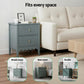 Simcoe Bedside Tables Bedroom Storage Nightstand with 2 Drawers - Green