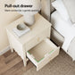 Simcoe Bedside Tables Bedroom Storage Nightstand with 2 Drawers - White