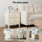 Simcoe Bedside Tables Bedroom Storage Nightstand with 2 Drawers - White
