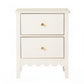 Simcoe Bedside Tables Bedroom Storage Nightstand with 2 Drawers - White