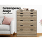 Artiss 6 Chest of Drawers - Oak