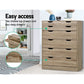 Artiss 6 Chest of Drawers - Oak