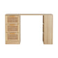 Artiss Computer Desk Drawer Shelf Home Office Study Table Rattan Oak 120cm