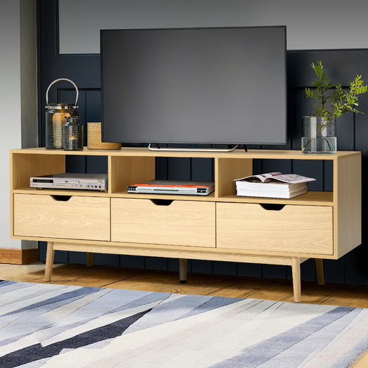 Ursa 160cm Wooden Scandinavian Entertainment Unit - Natural