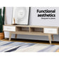 Sven 180cm TV Cabinet Entertainment Unit Stand Storage Drawer Scandinavian - Oak