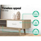 Sven 180cm TV Cabinet Entertainment Unit Stand Storage Drawer Scandinavian - Oak