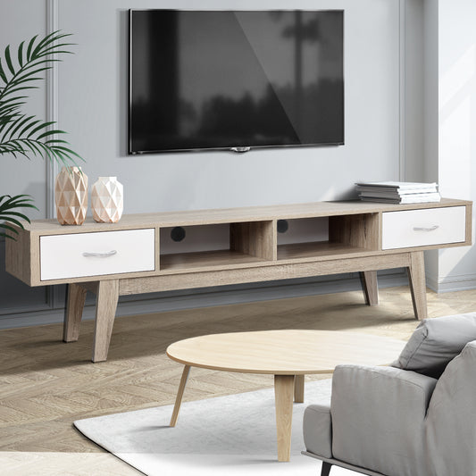 Sven 180cm TV Cabinet Entertainment Unit Stand Storage Drawer Scandinavian - Oak