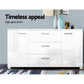 Daxton Wooden Buffet Sideboard High Gloss - White