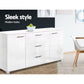 Daxton Wooden Buffet Sideboard High Gloss - White
