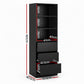 Artiss 3 Chest of Drawers Tallboy Cabinet Black