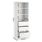 Artiss 2x Chest of 3 Drawers Tallboy Cabinet White