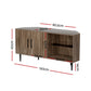 Harriet 120cm Corner Entertainment Unit Stand TV Cabinet Open Storage Shelf - Brown