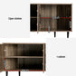 Harriet 120cm Corner Entertainment Unit Stand TV Cabinet Open Storage Shelf - Brown