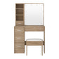 Dressing Table Set Stool 10 Led Bulbs - Wood