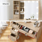 Dressing Table Set Stool 10 Led Bulbs - Wood